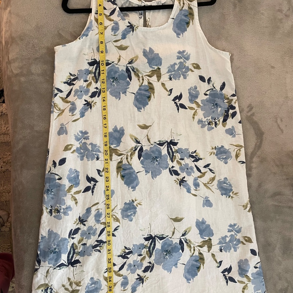 Kaktus 100% Linen Floral Sheath Dress - Women’s Plus - Picture 7 of 9